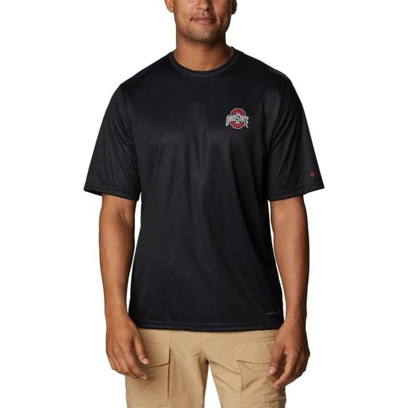 Columbia Men's Ohio State Collegiate Terminal Tackle Shirt Black Size Medium New - Picture 1 of 3